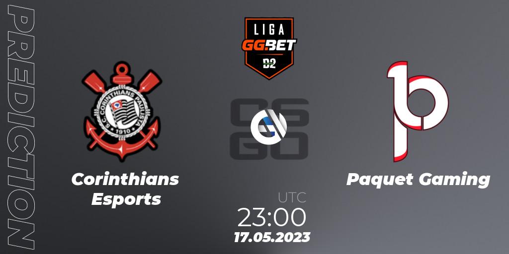 Corinthians Esports vs Paquetá Gaming: Match Prediction. 17.05.2023 at 23:00, Counter-Strike (CS2), Dust2 Brasil Liga Season 1