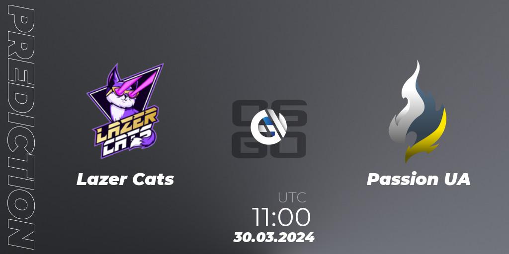 Lazer Cats vs Passion UA: Match Prediction. 30.03.2024 at 11:00, Counter-Strike (CS2), Gameinside.ua ROG Spring Cup 2024
