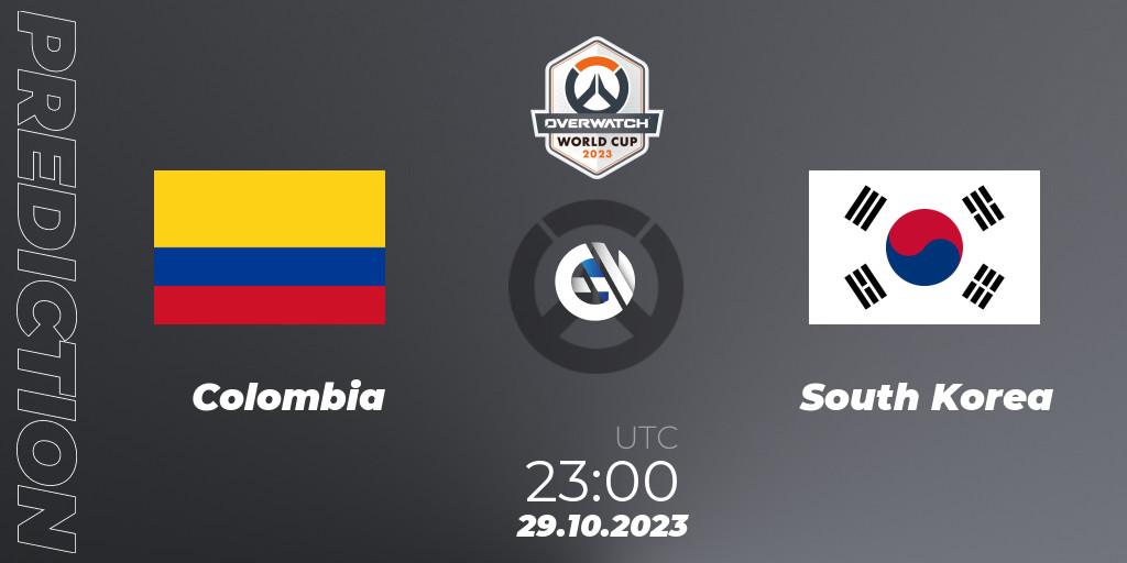 Colombia vs South Korea: Match Prediction. 29.10.23, Overwatch, Overwatch World Cup 2023