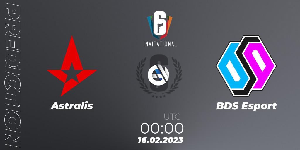  Astralis vs BDS Esport: Match Prediction. 16.02.2023 at 00:00, Rainbow Six, Six Invitational 2023