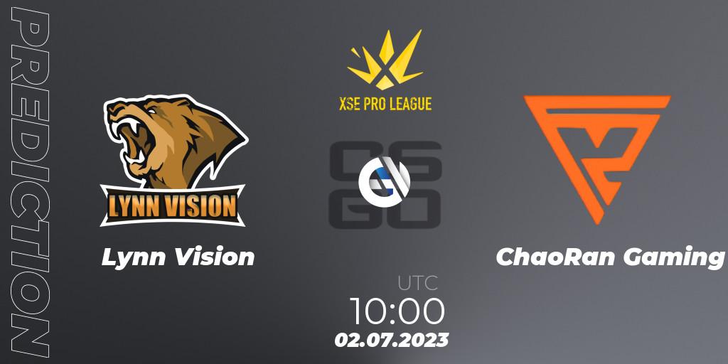 Lynn Vision vs ChaoRan Gaming: Match Prediction. 02.07.2023 at 10:00, Counter-Strike (CS2), XSE Pro League: Online Stage