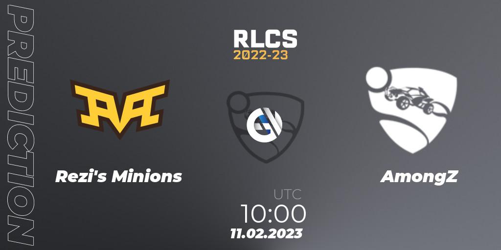 Rezi's Minions vs AmongZ: Match Prediction. 11.02.2023 at 10:00, Rocket League, RLCS 2022-23 - Winter: Asia-Pacific Regional 2 - Winter Cup