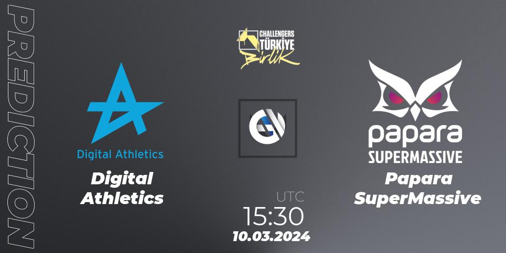 Digital Athletics vs Papara SuperMassive: Match Prediction. 10.03.2024 at 16:10, VALORANT, VALORANT Challengers 2024 Turkey: Birlik Split 1