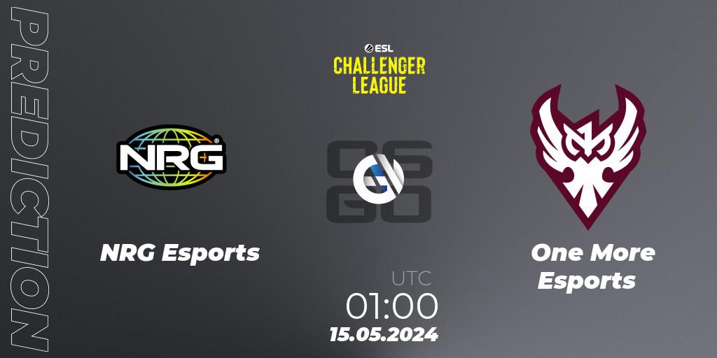 NRG Esports vs One More Esports: Match Prediction. 15.05.2024 at 01:00, Counter-Strike (CS2), ESL Challenger League Season 47: North America