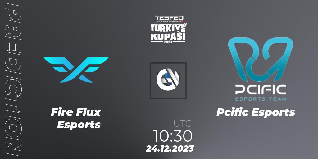 Fire Flux Esports vs Pcific Esports: Match Prediction. 24.12.2023 at 14:30, VALORANT, TESFED Türkiye Kupası - 2023