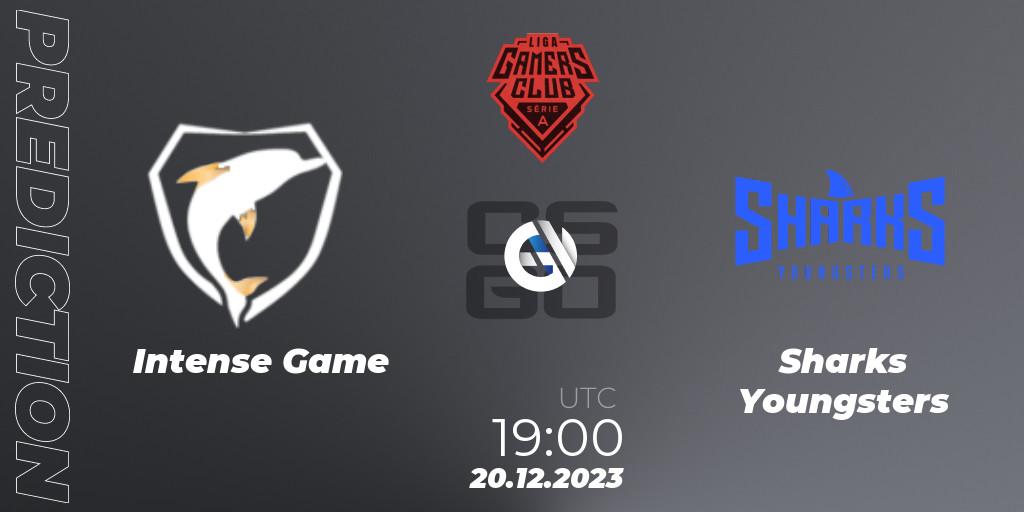 Intense Game vs Sharks Youngsters: Match Prediction. 20.12.2023 at 19:00, Counter-Strike (CS2), Gamers Club Liga Série A: December 2023