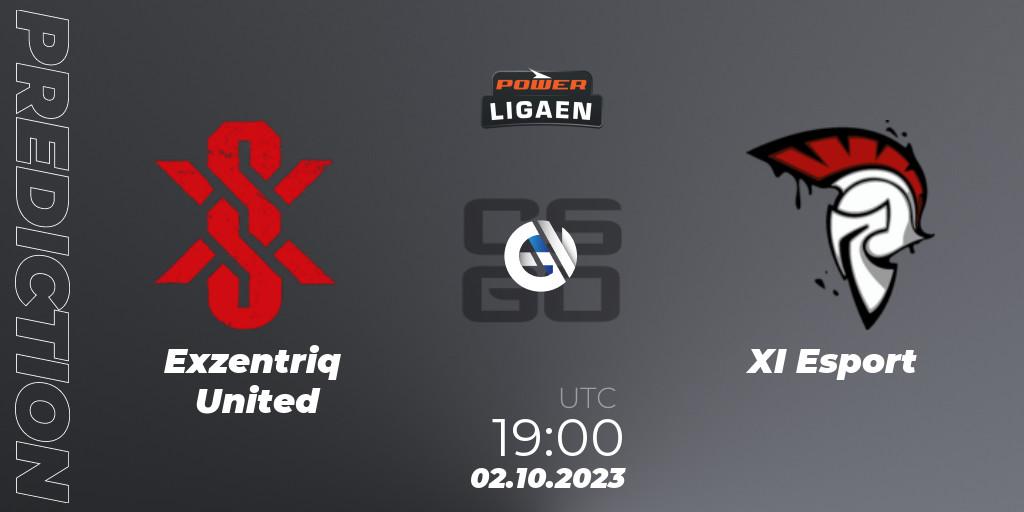 Exzentriq United vs XI Esport: Match Prediction. 02.10.2023 at 18:00, Counter-Strike (CS2), POWER Ligaen Season 24 Finals