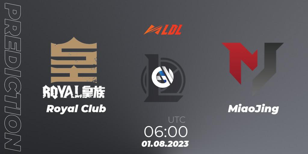 Royal Club vs MiaoJing: Match Prediction. 01.08.2023 at 06:00, LoL, LDL 2023 - Playoffs