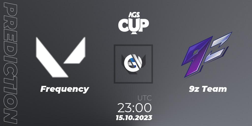 Frequency vs 9z Team: Match Prediction. 15.10.2023 at 23:00, VALORANT, Argentina Game Show Cup 2023