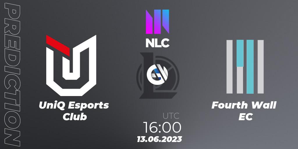 UniQ Esports Club vs Fourth Wall EC: Match Prediction. 13.06.23, LoL, NLC Summer 2023 - Group Stage
