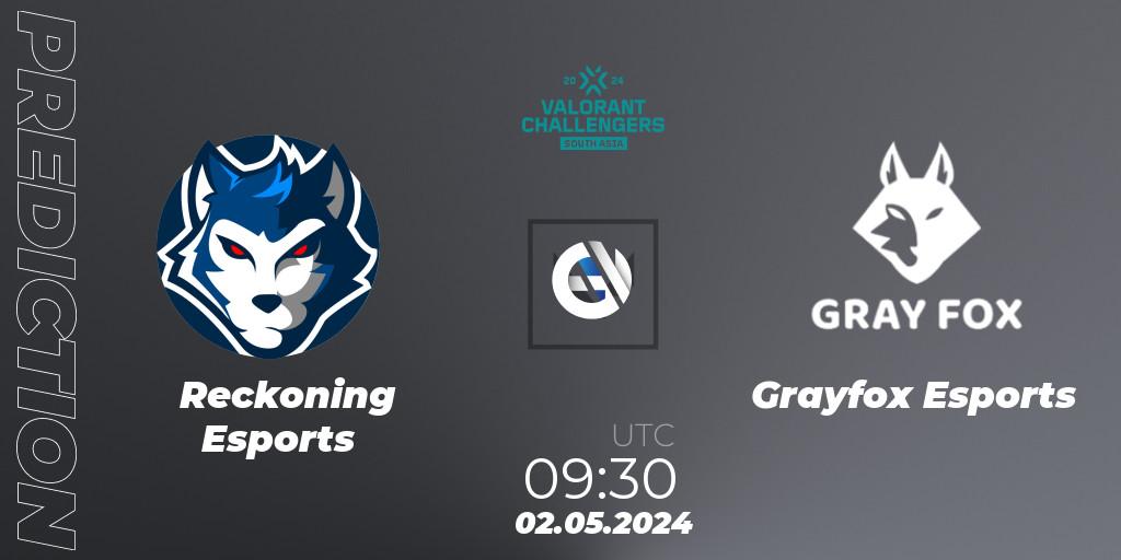 Reckoning Esports vs Grayfox Esports: Match Prediction. 02.05.24, VALORANT, VALORANT Challengers 2024 South Asia: Split 1 - Cup 2