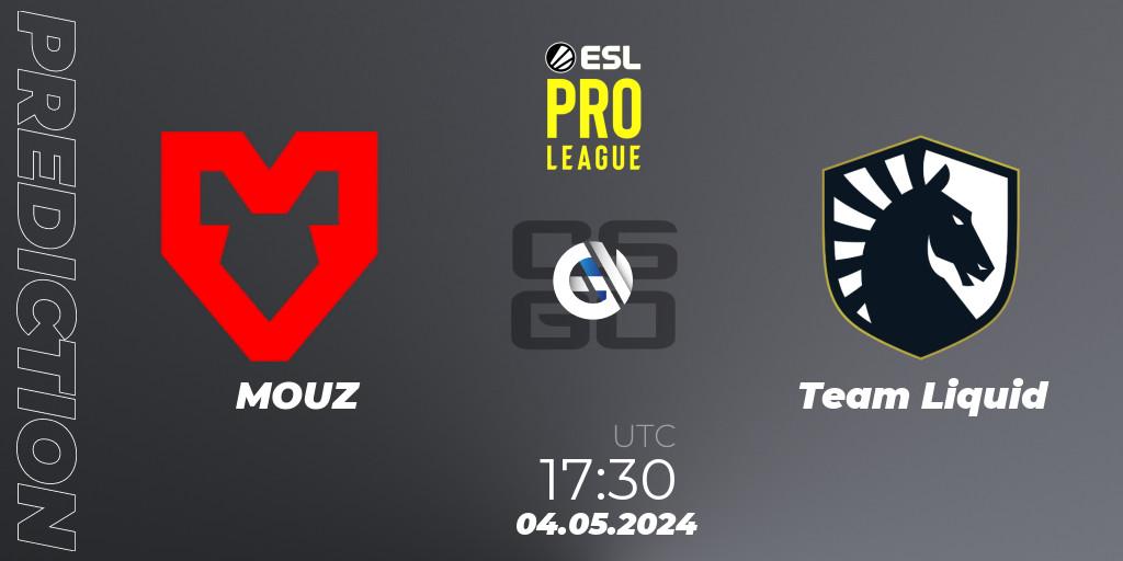 MOUZ vs Team Liquid: Match Prediction. 04.05.2024 at 17:30, Counter-Strike (CS2), ESL Pro League Season 19