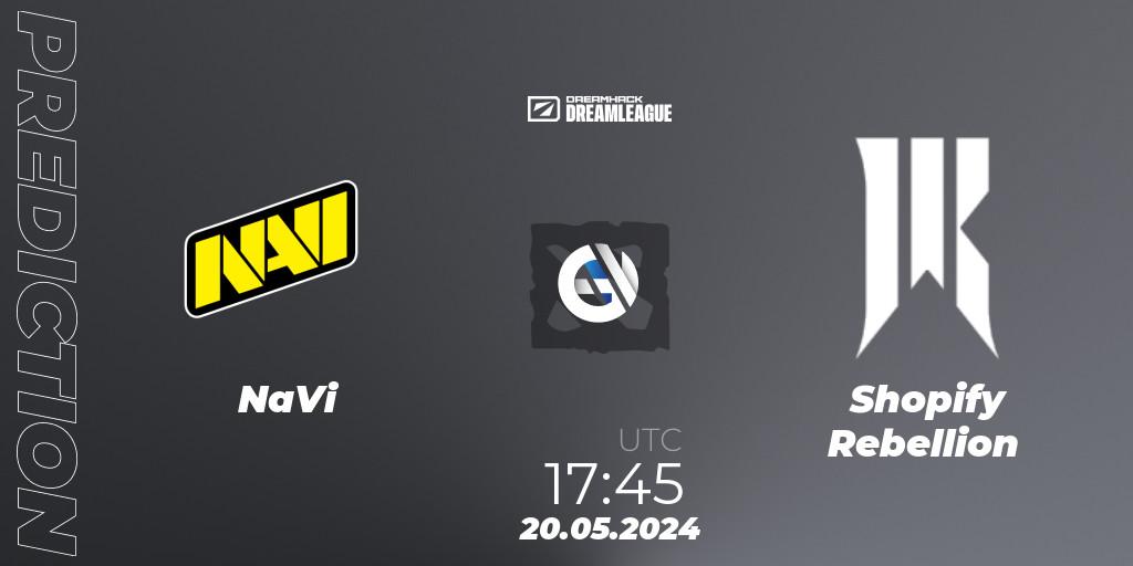 NaVi vs Shopify Rebellion: Match Prediction. 20.05.2024 at 18:40, Dota 2, DreamLeague Season 23