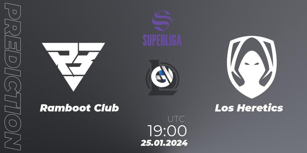 Ramboot Club vs Los Heretics: Match Prediction. 25.01.2024 at 19:00, LoL, Superliga Spring 2024 - Group Stage