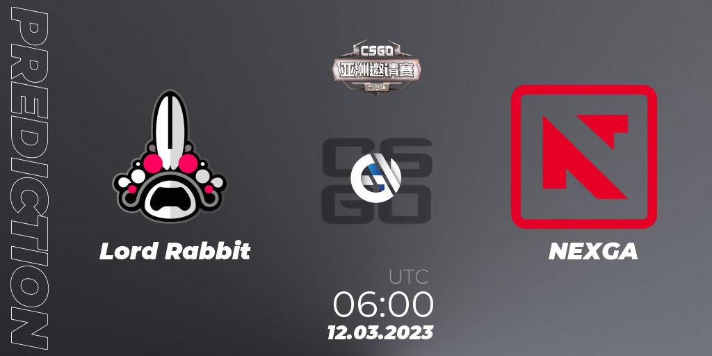 Lord Rabbit vs NEXGA: Match Prediction. 12.03.2023 at 06:00, Counter-Strike (CS2), Baidu Cup Invitational #2