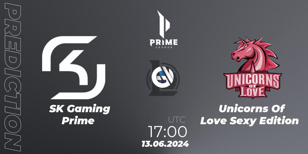 SK Gaming Prime vs Unicorns Of Love Sexy Edition: Match Prediction. 13.06.2024 at 20:00, LoL, Prime League Summer 2024