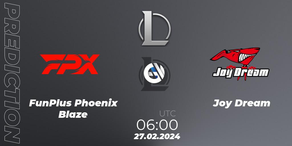 FunPlus Phoenix Blaze vs Joy Dream: Match Prediction. 27.02.24, LoL, LDL 2024 - Stage 1