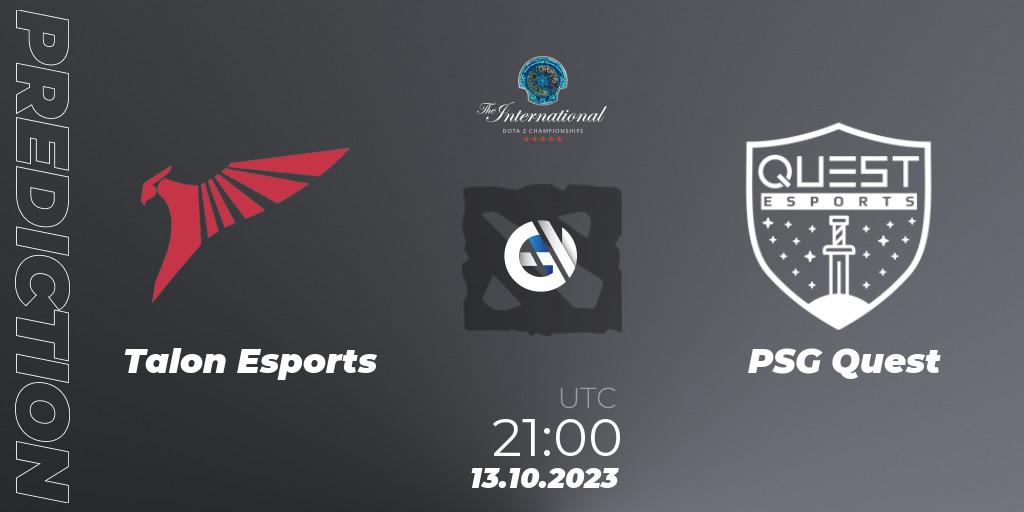 Talon Esports vs PSG Quest: Match Prediction. 13.10.23, Dota 2, The International 2023 - Group Stage