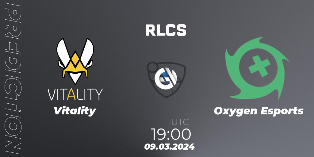 Vitality vs Oxygen Esports: Match Prediction. 09.03.2024 at 18:50, Rocket League, RLCS 2024 - Major 1: Europe Open Qualifier 3
