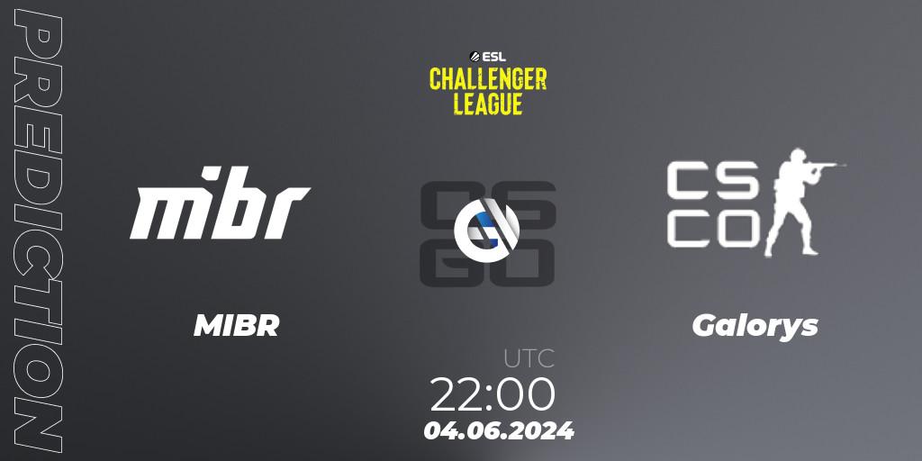 MIBR vs Galorys: Match Prediction. 04.06.2024 at 22:30, Counter-Strike (CS2), ESL Challenger League Season 47: South America