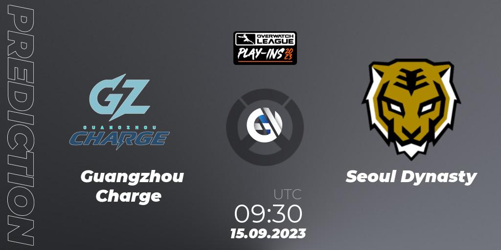 Guangzhou Charge vs Seoul Dynasty: Match Prediction. 15.09.23, Overwatch, Overwatch League 2023 - Play-Ins