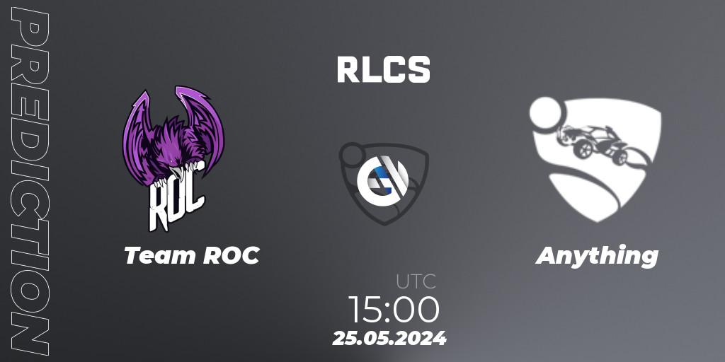 Team ROC vs Anything: Match Prediction. 25.05.2024 at 15:00, Rocket League, RLCS 2024 - Major 2: MENA Open Qualifier 6