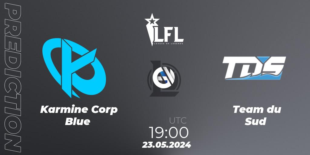 Karmine Corp Blue vs Team du Sud: Match Prediction. 23.05.2024 at 19:00, LoL, LFL Summer 2024