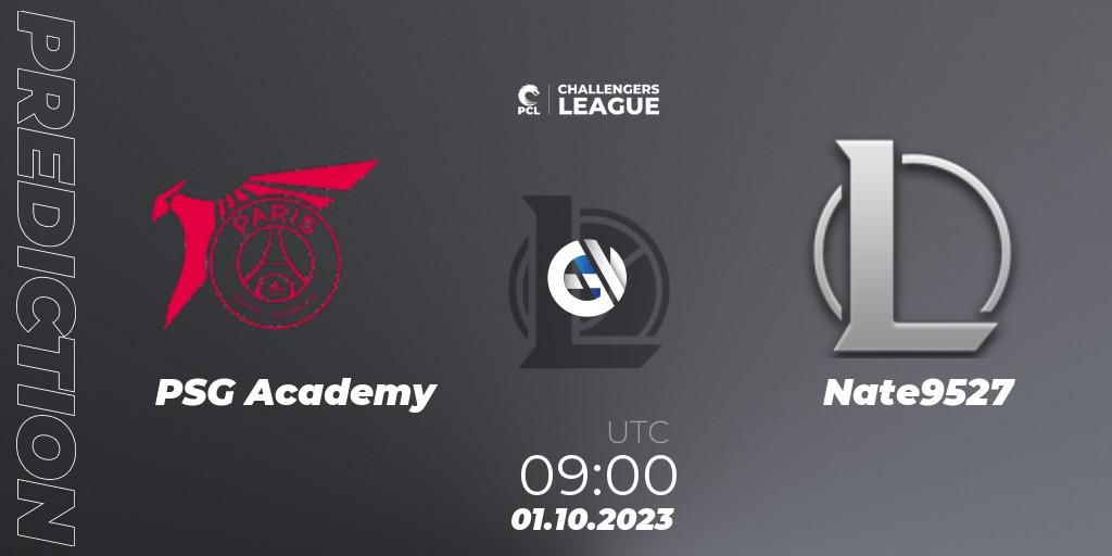 PSG Academy vs Nate9527: Match Prediction. 01.10.2023 at 09:00, LoL, PCL 2023 - Playoffs
