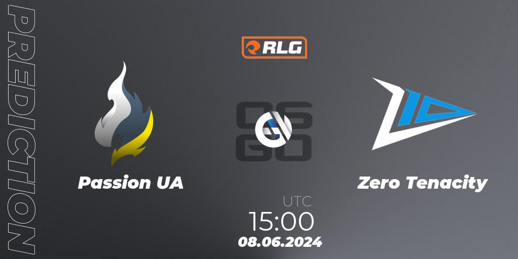 Passion UA vs Zero Tenacity: Match Prediction. 08.06.2024 at 15:00, Counter-Strike (CS2), RES European Series #5