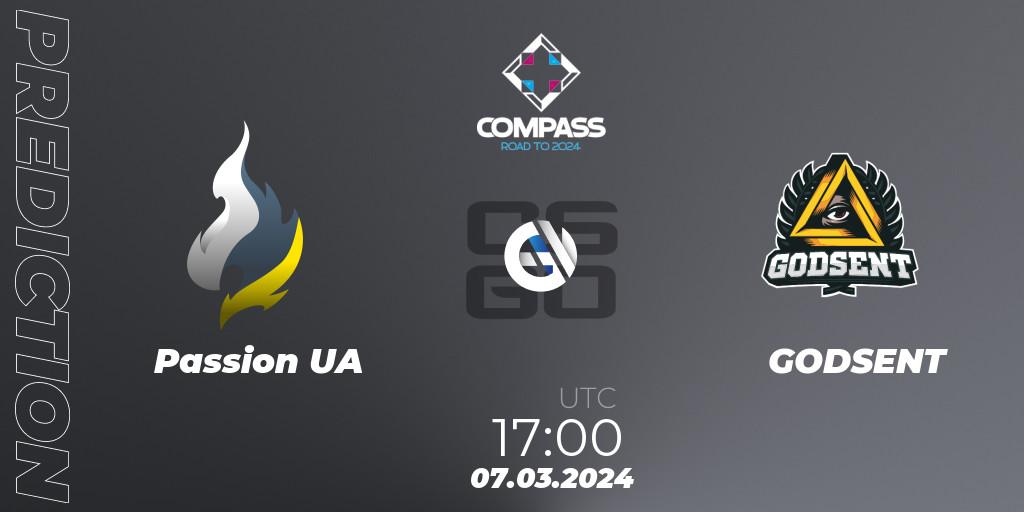 Passion UA vs GODSENT: Match Prediction. 07.03.2024 at 17:20, Counter-Strike (CS2), YaLLa Compass Spring 2024 Contenders