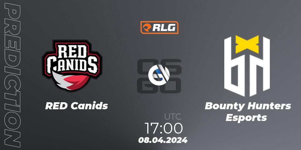 RED Canids vs Bounty Hunters Esports: Match Prediction. 08.04.2024 at 17:00, Counter-Strike (CS2), RES Latin American Series #3