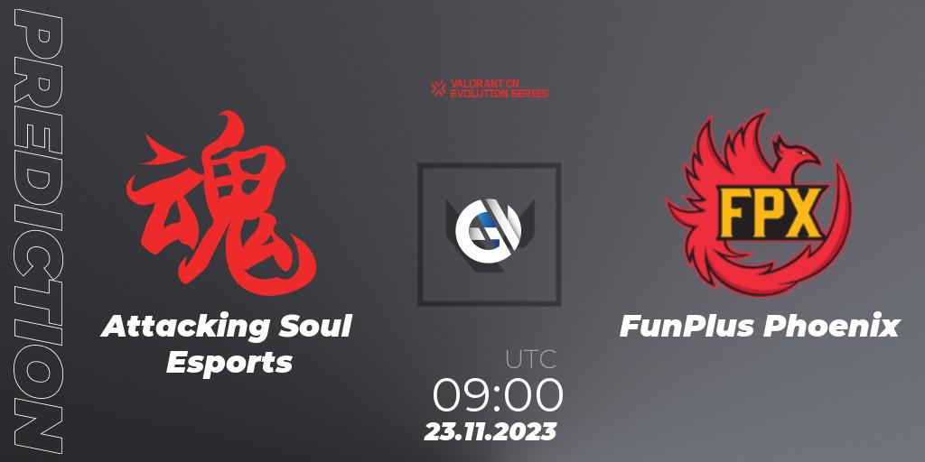 Attacking Soul Esports vs FunPlus Phoenix: Match Prediction. 23.11.23, VALORANT, VALORANT China Evolution Series Act 3: Heritability