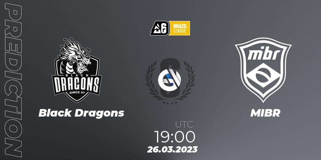 Black Dragons vs MIBR: Match Prediction. 26.03.23, Rainbow Six, Brazil League 2023 - Stage 1