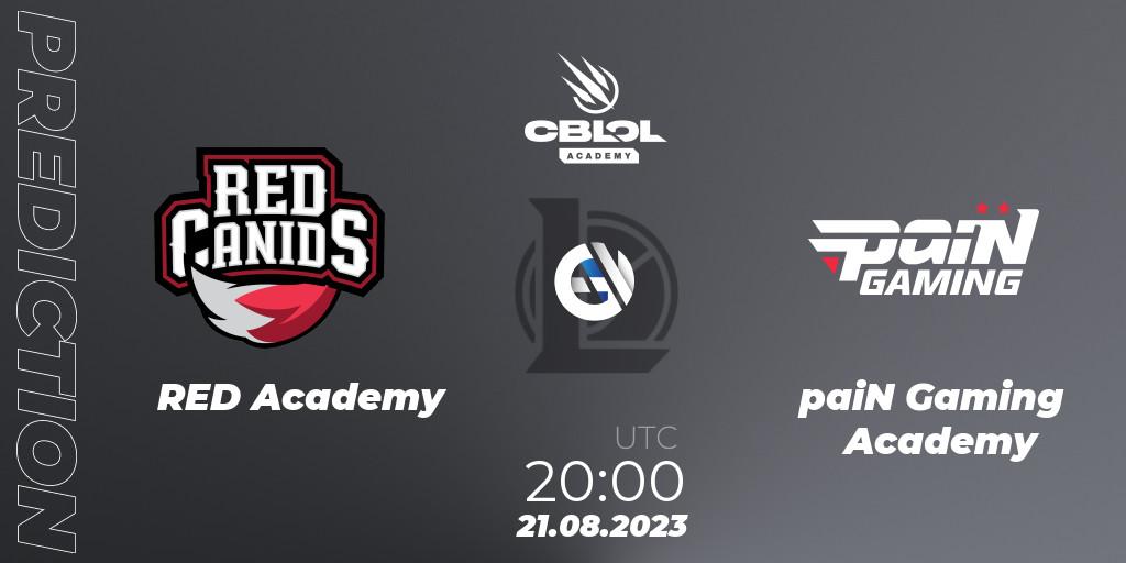 RED Academy vs paiN Gaming Academy: Match Prediction. 21.08.2023 at 20:00, LoL, CBLOL Academy Split 2 2023 - Playoffs