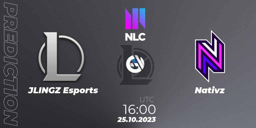 JLINGZ Esports vs Nativz: Match Prediction. 25.10.2023 at 16:00, LoL, NLC Aurora Cup 2023
