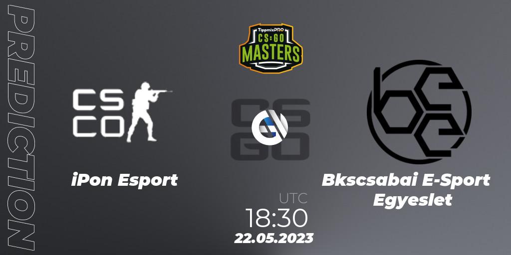 iPon Esport vs Békéscsabai E-Sport Egyesület: Match Prediction. 22.05.2023 at 18:30, Counter-Strike (CS2), TippmixPro Masters Spring 2023