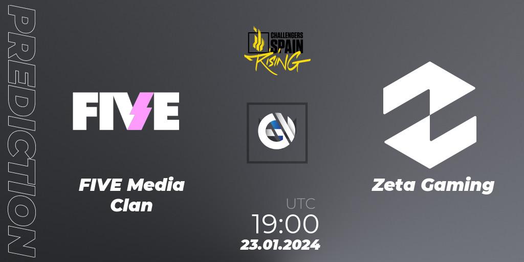 FIVE Media Clan vs Zeta Gaming: Match Prediction. 23.01.2024 at 18:00, VALORANT, VALORANT Challengers 2024 Spain: Rising Split 1