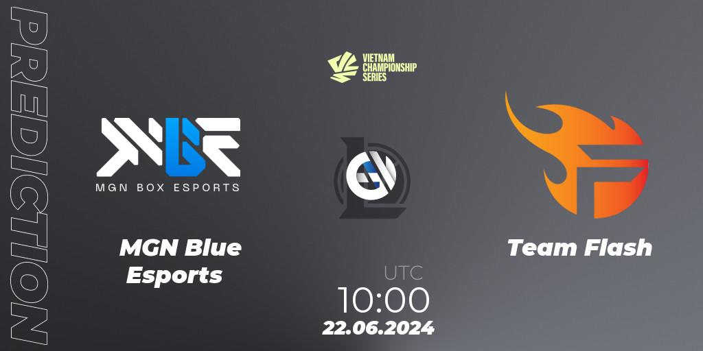 MGN Blue Esports vs Team Flash: Match Prediction. 22.06.2024 at 10:00, LoL, VCS Summer 2024 - Group Stage
