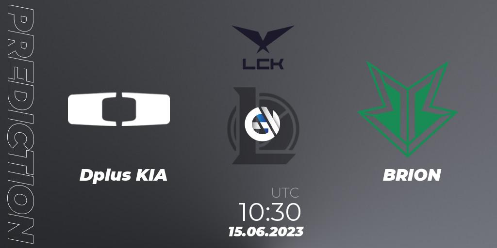 Dplus KIA vs BRION: Match Prediction. 15.06.2023 at 10:30, LoL, LCK Summer 2023 Regular Season