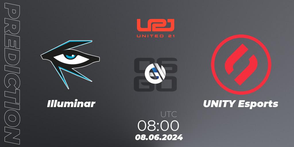 Illuminar vs UNITY Esports: Match Prediction. 08.06.2024 at 08:00, Counter-Strike (CS2), United21 Season 16