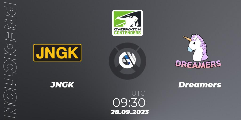 JNGK vs Dreamers: Match Prediction. 28.09.2023 at 09:30, Overwatch, Overwatch Contenders 2023 Spring Series: Korea - Regular Season