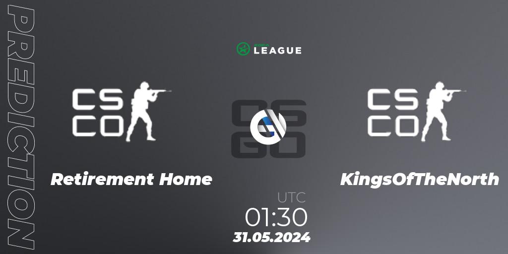 Retirement Home vs KingsOfTheNorth: Match Prediction. 31.05.2024 at 01:30, Counter-Strike (CS2), ESEA Advanced Season 49 North America