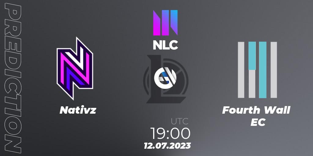 Nativz vs Fourth Wall EC: Match Prediction. 12.07.2023 at 19:00, LoL, NLC Summer 2023 - Group Stage