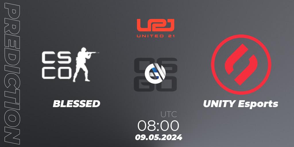 BLESSED vs UNITY Esports: Match Prediction. 09.05.2024 at 08:00, Counter-Strike (CS2), United21 Season 15