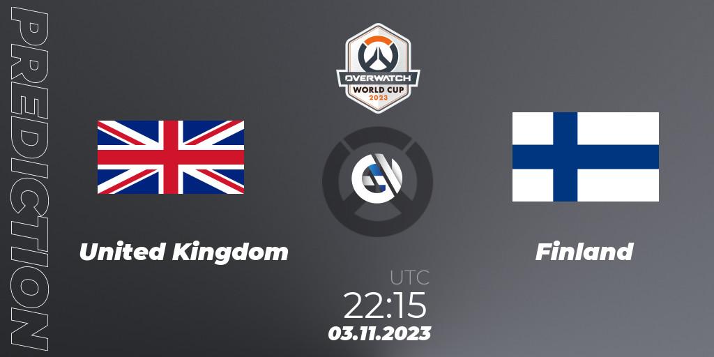 United Kingdom vs Finland: Match Prediction. 03.11.2023 at 22:15, Overwatch, Overwatch World Cup 2023