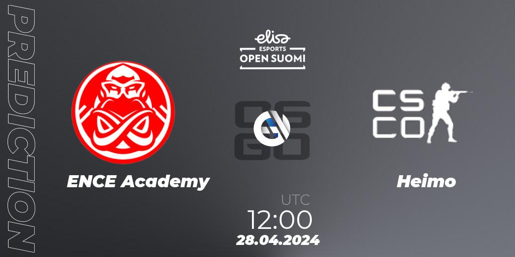 ENCE Academy vs Heimo Esports: Match Prediction. 28.04.24, CS2 (CS:GO), Elisa Open Suomi Season 6