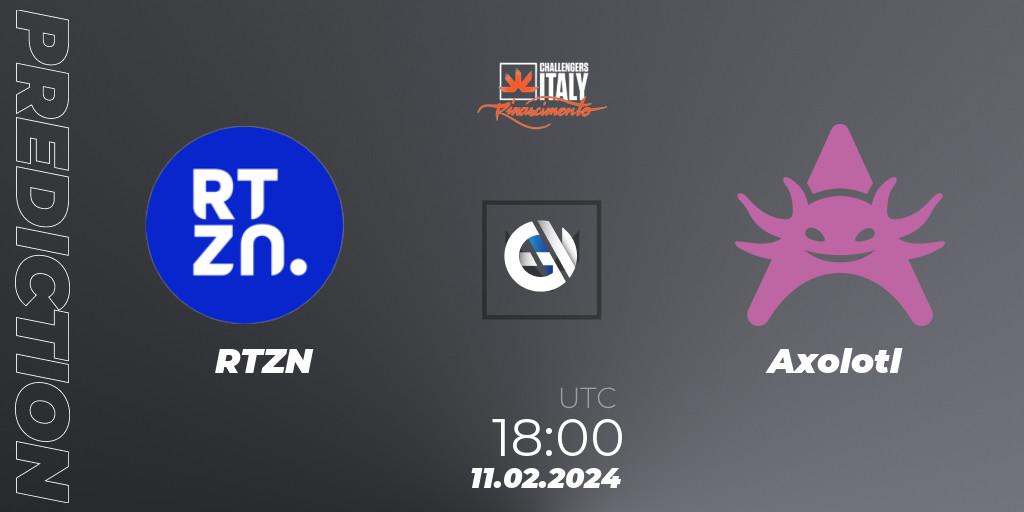 RTZN vs Axolotl: Match Prediction. 11.02.24, VALORANT, VALORANT Challengers 2024 Italy: Rinascimento Split 1