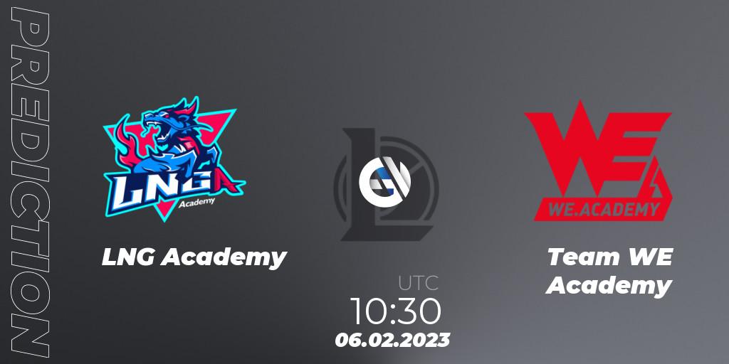 LNG Academy vs Team WE Academy: Match Prediction. 06.02.2023 at 11:15, LoL, LDL 2023 - Swiss Stage