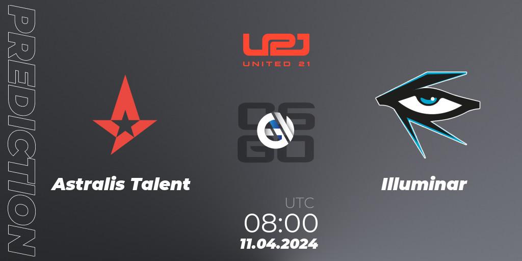 Astralis Talent vs Illuminar: Match Prediction. 11.04.24, CS2 (CS:GO), United21 Season 14