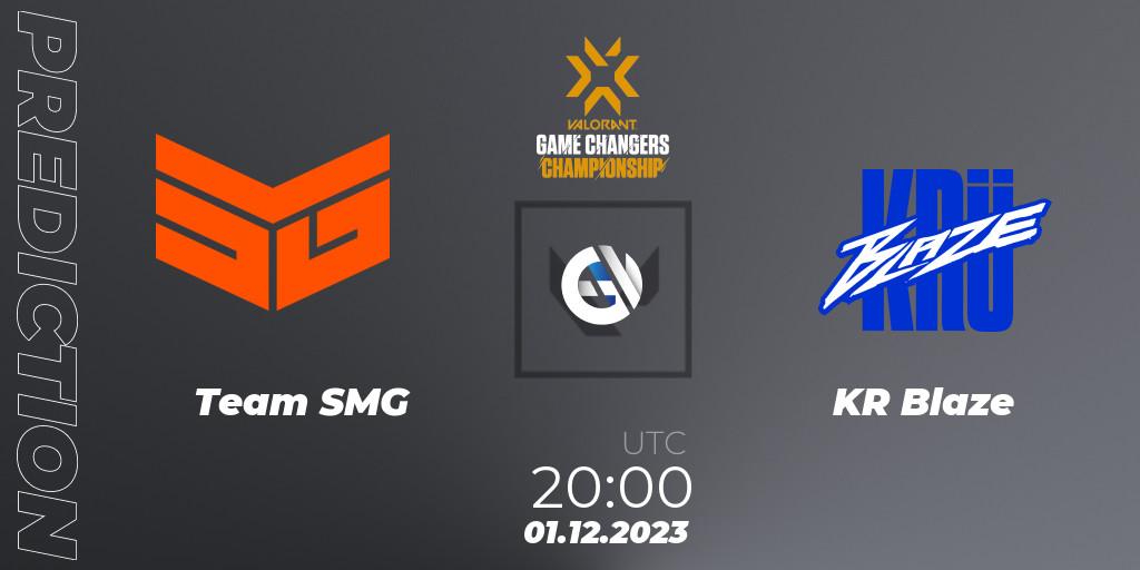 Team SMG vs KRÜ Blaze: Match Prediction. 01.12.2023 at 17:15, VALORANT, VCT 2023: Game Changers Championship